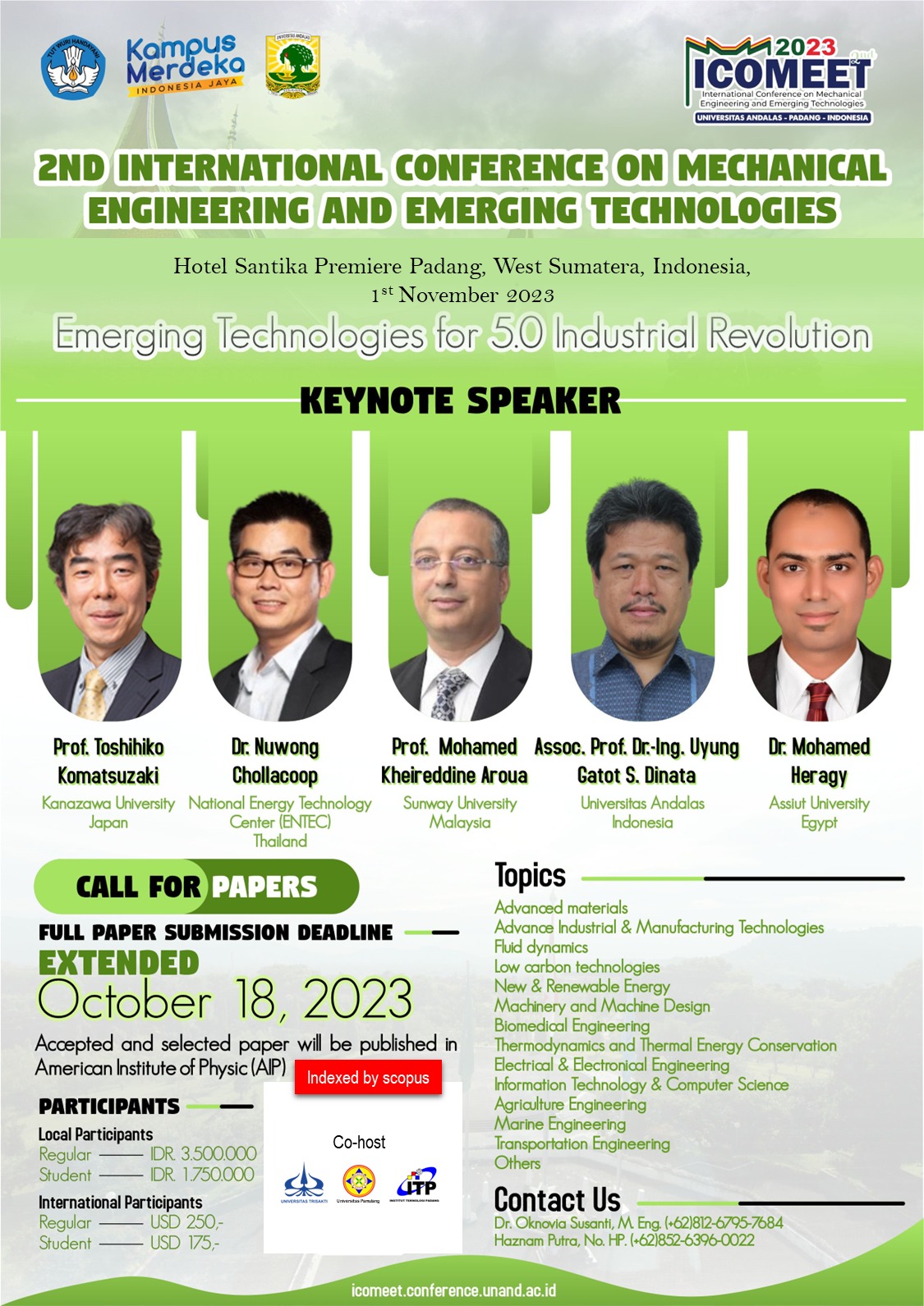 The International Conference on Mechanical Engineering and Emerging ...